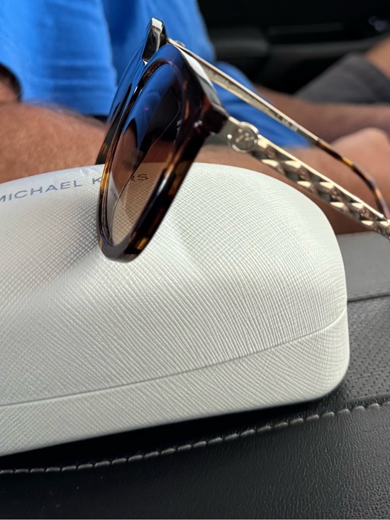 Michael Kors Accessories - Michael Kors Tortoiseshell Sunglasses with Gold Chain Arms